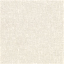 Linville Beige Faux Linen Wallpaper