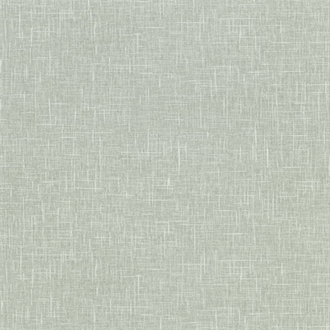 Linville Mint Green Faux Linen Wallpaper