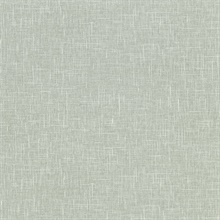 Linville Mint Green Faux Linen Wallpaper