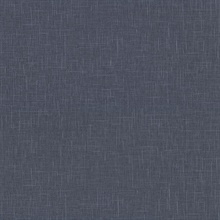 Linville Navy Blue Faux Linen Wallpaper
