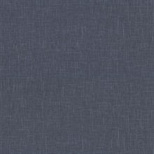 Linville Navy Blue Faux Linen Wallpaper