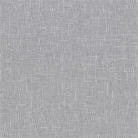 Linville Pewter Faux Linen Wallpaper