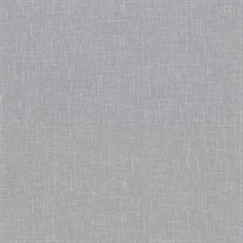 Linville Pewter Faux Linen Wallpaper