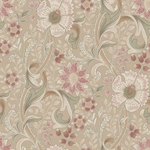 Liora Taupe Floral Trail Wallpaper
