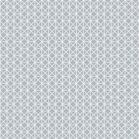Lisbeth Grey Geometric Lattice Wallpaper