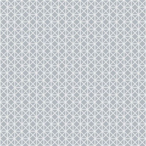 Lisbeth Grey Geometric Lattice Wallpaper