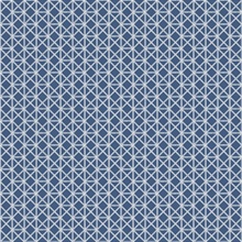 Lisbeth Navy Blue Geometric Lattice Wallpaper
