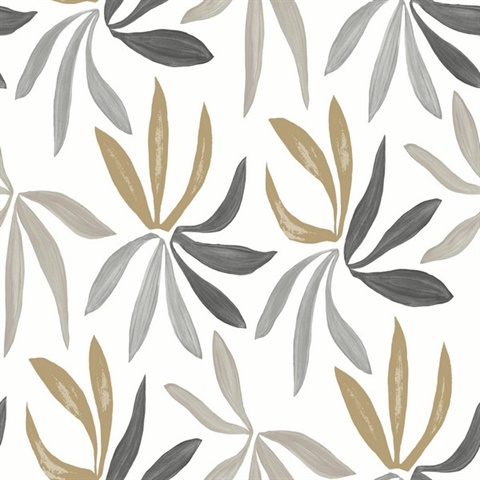 Little Garden Graphite & Gold Wallpaper