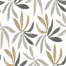 Little Garden Graphite & Gold Wallpaper