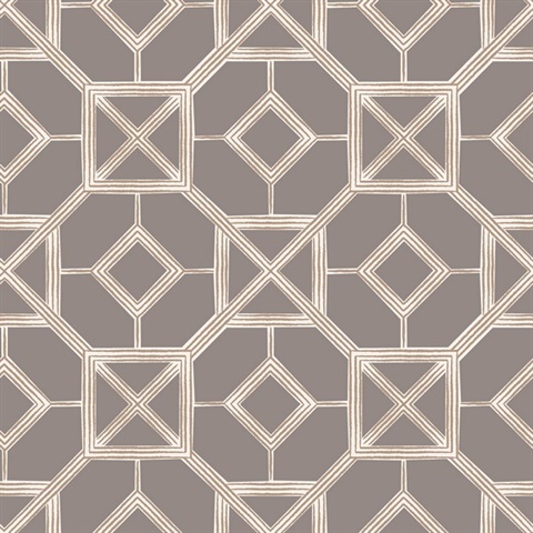 Livia Mauve Trellis Wallpaper