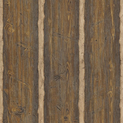Log Cabin Brown Wood Paneling