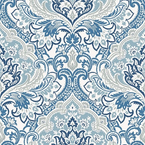 Logan Pacific Damask Wallpaper