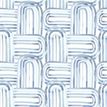 Lolly Blue Arches Wallpaper