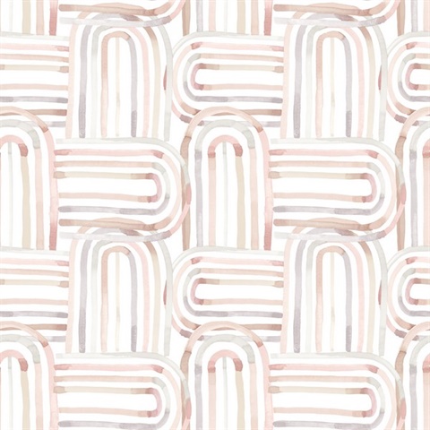 Lolly Blush Arches Wallpaper