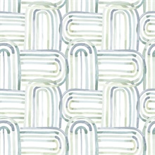 Lolly Teal Arches Wallpaper