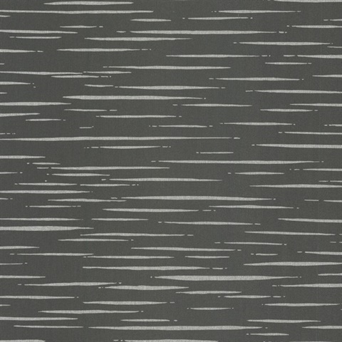 Longitude Charcoal Striated 54" Commercial Grade Wallpaper