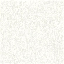 Longmont White Global Geometric Wallpaper