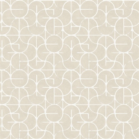 Looking Glass Beige Wallpaper