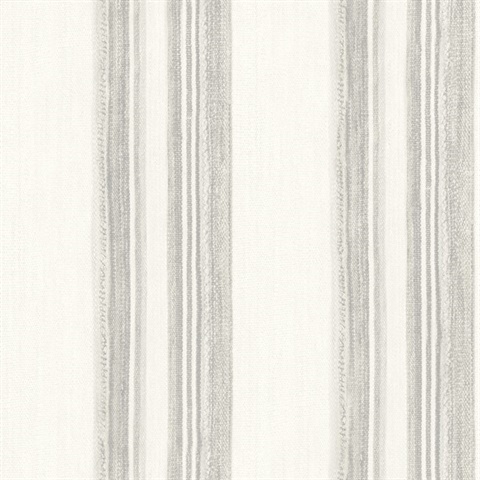 Loom Spun Grey Southwest Striped Wallpaper