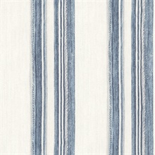 Loom Spun Indigo Southwest Striped Wallpaper