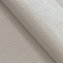 Loose BoxweavePaperweave Dove White Handwoven Paper Weave Wallpaper