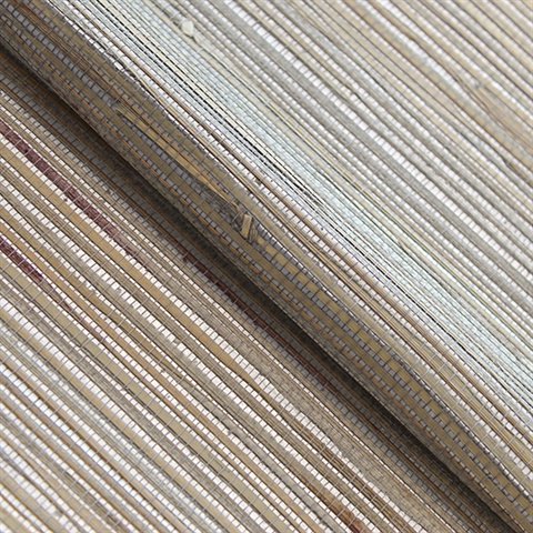 Loose Weave Boodle Shades of Neutral Knotted on Silver Handwoven Paper