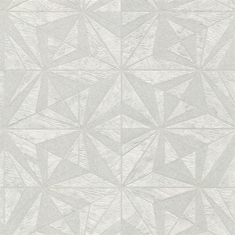 Los Cabos Ivory Marble Geometric Wallpaper