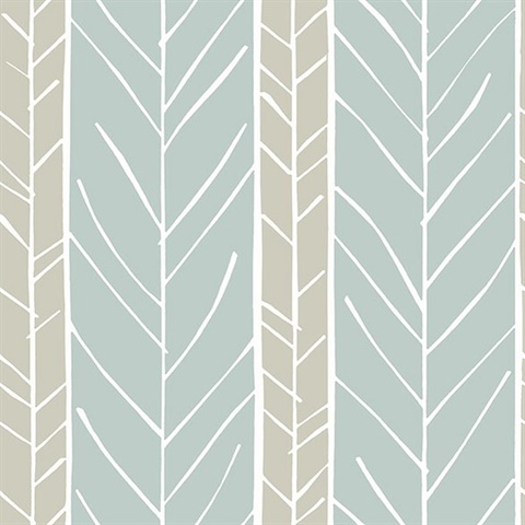 Lottie Slate Abstract Boho Chic Stripe Twig Wallpaper