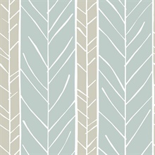 Lottie Slate Abstract Boho Chic Stripe Twig Wallpaper