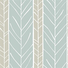 Lottie Slate Abstract Boho Chic Stripe Twig Wallpaper