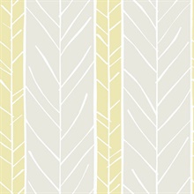 Lottie Yellow Abstract Boho Chic Stripe Twig Wallpaper