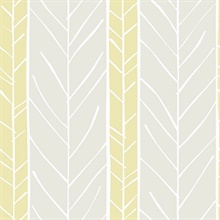 Lottie Yellow Abstract Boho Chic Stripe Twig Wallpaper