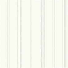 Lovage Aqua Linen Stripe Wallpaper