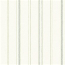 Lovage Green Linen Stripe Wallpaper