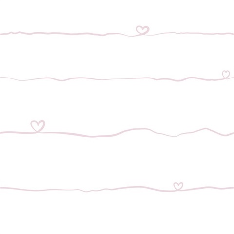Love & Hearts Pink Script Wallpaper