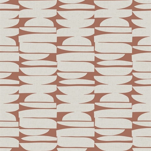 Lovely Libra Brick Mediterranean Geometric Stripe Wallpaper