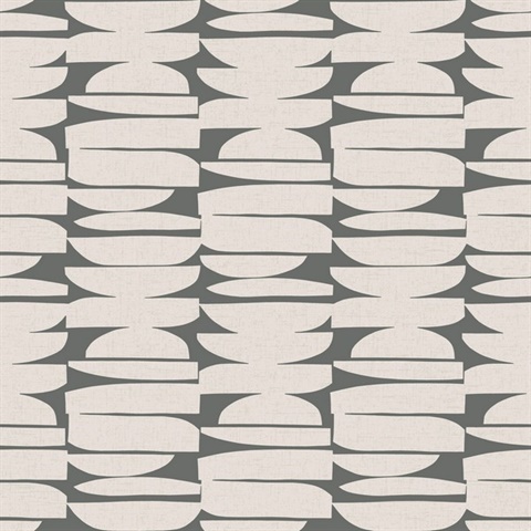 Lovely Libra Onyx Mediterranean Geometric Stripe Wallpaper