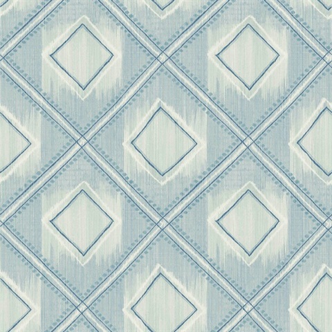 Lowndes Bluestone Geometric Wallpaper