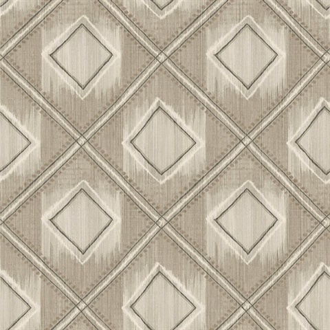 Lowndes Hickory Geometric Wallpaper