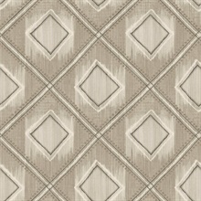 Lowndes Hickory Geometric Wallpaper