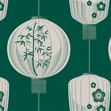 Lucky Lantern - Douglas Fir colourway wallpaper