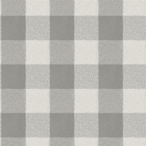 Lumberjack Grey Plaid Wallpaper