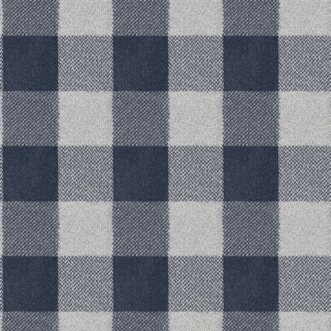 Lumberjack Navy Plaid Wallpaper