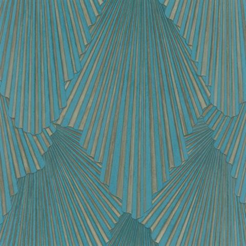Lumiere Teal Deco Geo Wallpaper