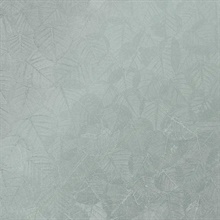 Luminous Leaf Collage Green on Foil with Ultra Fine Emboss Wallpaper