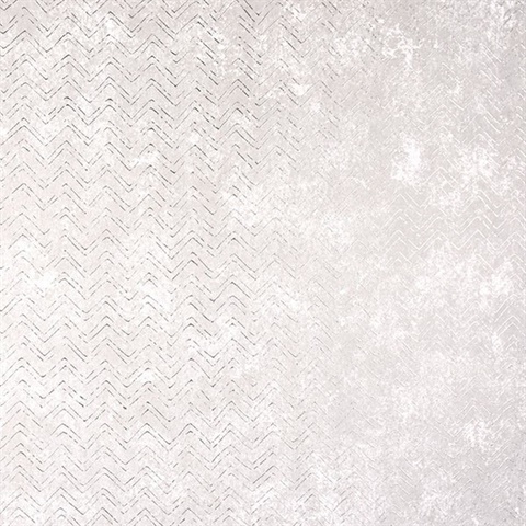 Luna Platinum Distressed Chevron Wallpaper