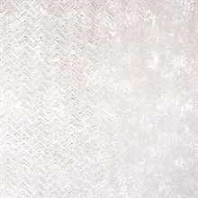 Luna Platinum Distressed Chevron Wallpaper