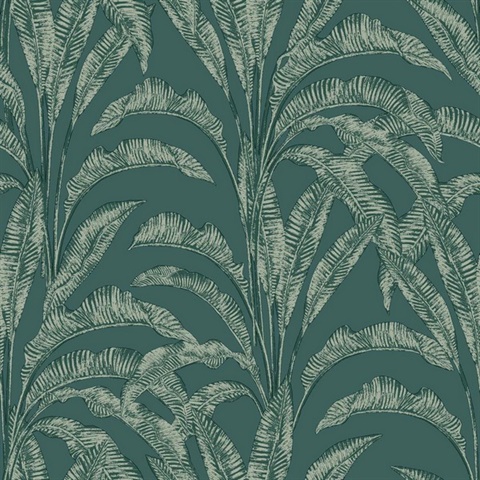 Luxe Tropical Palm Green Wallpaper