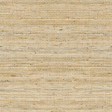 Luxe Weave Grasscloth Chamomile Peel and Stick Wallpaper