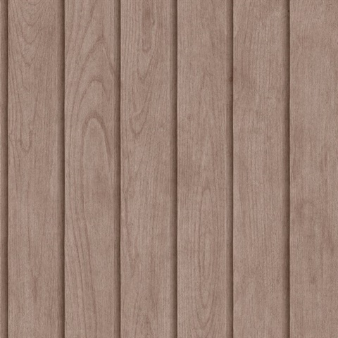 Luxe Wood Slats Brown Wallpaper